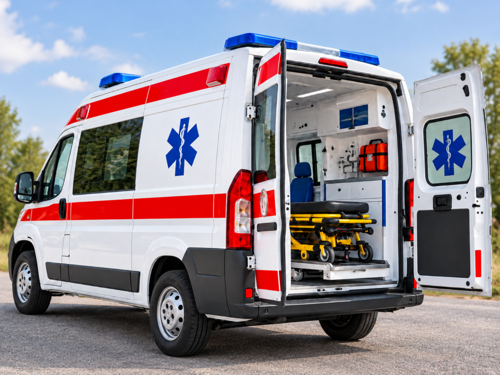 Open Ambulance with Stretcher Interior
